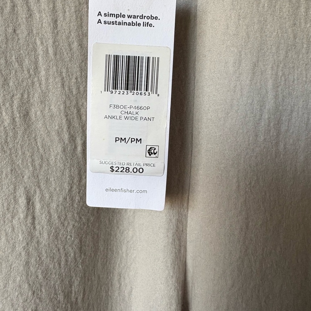 NWT EILEEN FISHER 100% Wool Jersey Wide Leg Pant - Picture 8 of 12